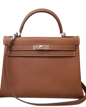 Hermes Kelly Bag 28 Togo Leather Light Coffee