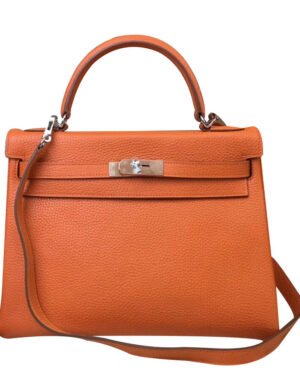 Hermes Kelly Bag 28 Togo Leather Orange