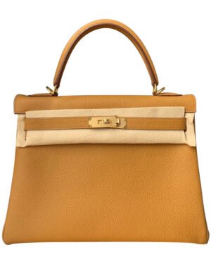 Hermes Kelly Bag 32 Togo Leather Apricot