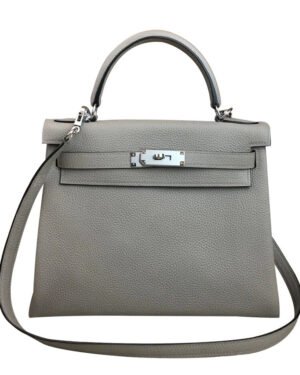 Hermes Kelly Bag 32 Togo Leather Light Gray