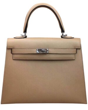 Hermes Kelly Bag 28 Epsom Leather Light Gray