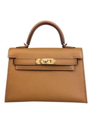Hermes Kelly Bag 19 Epsom Leather Light Coffee