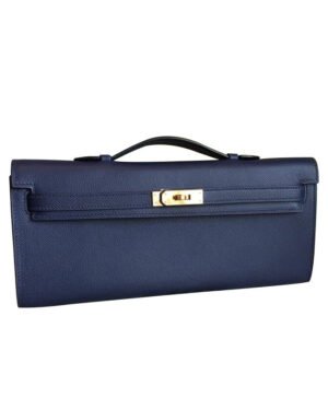 Hermes Kelly Cut Rouge H Dark Blue