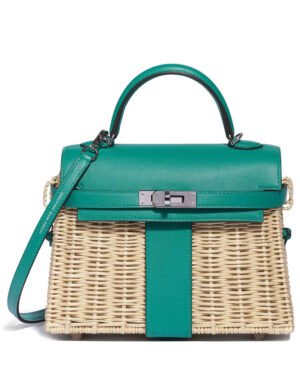Hermes Kelly Picnic Mini Osier / Swift Vert Verone Green