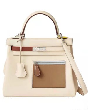 Hermes Kelly Bag 25 Swift Leather Cream
