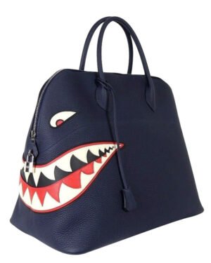 Hermes Runway Shark Bolide Bag Dark Blue