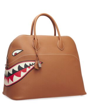 Hermes Runway Shark Bolide Bag Light Coffee