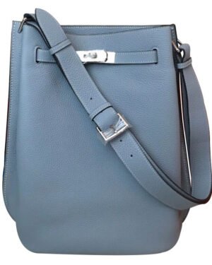 Hermes So Kelly Bag 22 Togo Leather Light Blue
