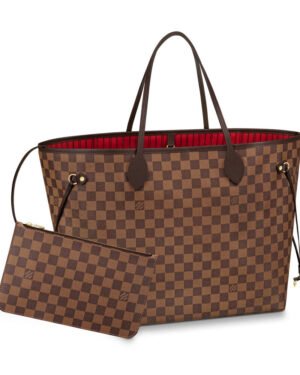 Louis Vuitton Damier Canvas Neverfull N41357 Brown