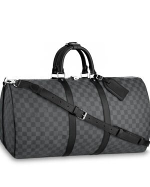 Louis Vuitton Damier Graphite Canvas Keepall N41413 Black