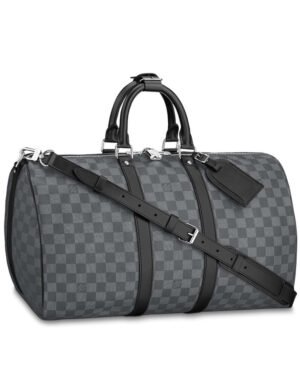Louis Vuitton Damier Graphite Canvas Keepall N41418 Black