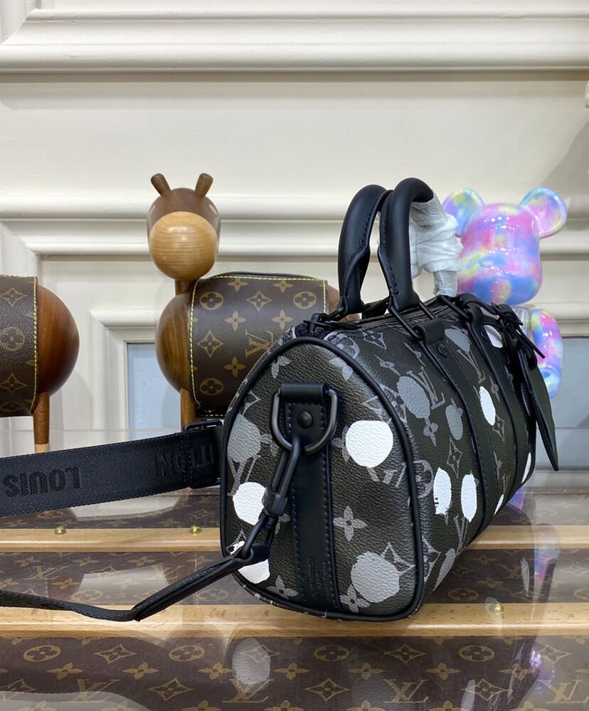 Louis Vuitton LV x YK Bandouli?re Keepall 25 M46406 Black - Image 3