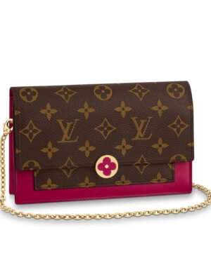 Louis Vuitton Flore Chain Wallet M67404 M67405 Mauve