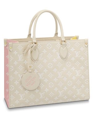 Louis Vuitton Onthego MM Tote Bag M46060 M46128 Gray