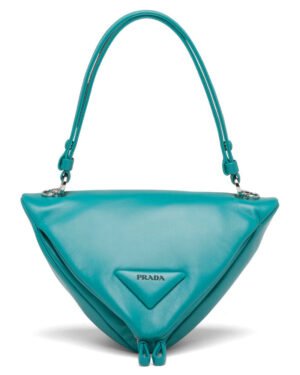 Prada Padded Nappa Leather Handbag 1BA315 Blue
