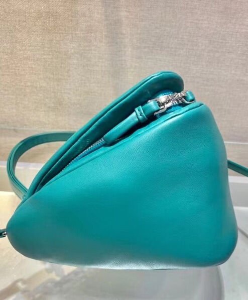Prada Padded Nappa Leather Handbag 1BA315 Blue - Image 6