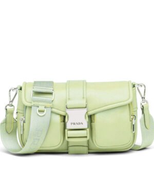 Prada Pocket Nappa Leather Bag 1BD295 Green