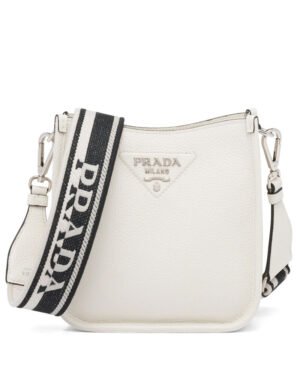 Prada Leather Mini Shoulder Bag Cream