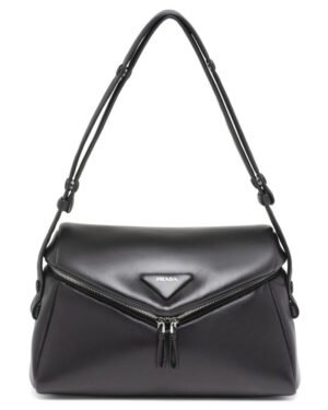 Prada Padded Nappa Leather Prada Signaux Bag 1BC165 Black