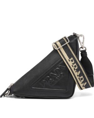 Prada Saffiano Triangle Bag Black