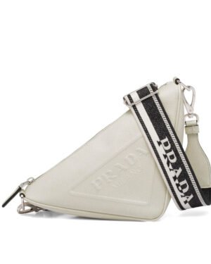 Prada Saffiano Triangle Bag Cream
