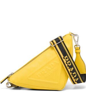 Prada Saffiano Triangle Bag Yellow