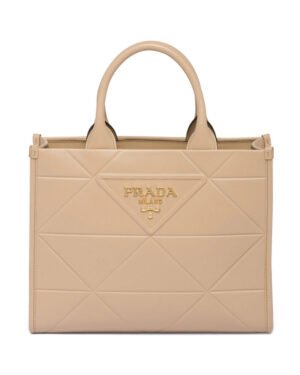 Prada Small leather Prada Symbole Bag With Topstitching 1BA379 Apricot