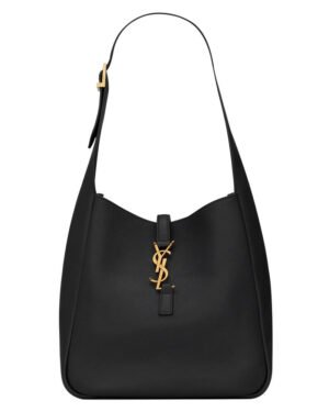 Saint Laurent Le 5 A 7 Soft Small Hobo Bag In Smooth Leather Black