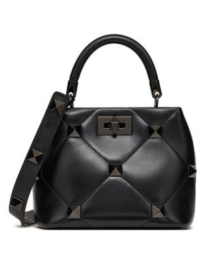 Valentino Garavani Roman Stud The Handle Bag Black