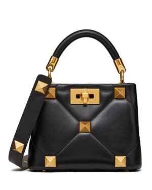 Valentino Garavani Roman Stud The Handle Bag 520 Black
