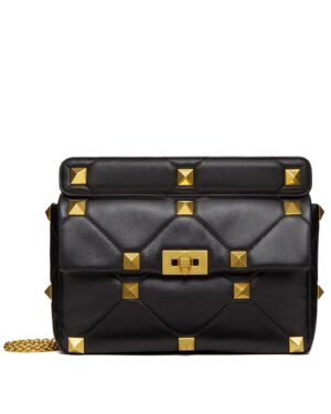 Valentino Garavani Roman Stud Nappa Chain Bag Black