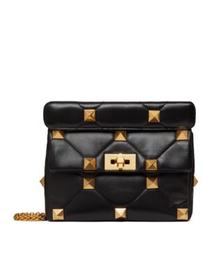 Valentino Garavani Roman Stud Nappa Chain Bag Black