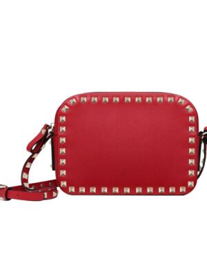 Valentino Rockstud Camera Bag Red