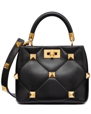 Valentino Garavani Roman Stud The Handle Bag Black