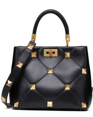 Valentino Garavani Roman Stud The Handle Bag Black