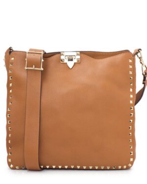 Valentino Rockstud Hobo Bag Coffee