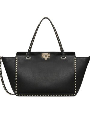 Valentino Large Rockstud Tote Black