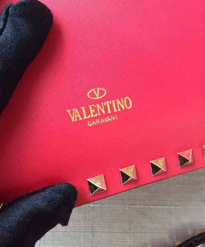 Valentino Large Rockstud Tote Red - Image 5