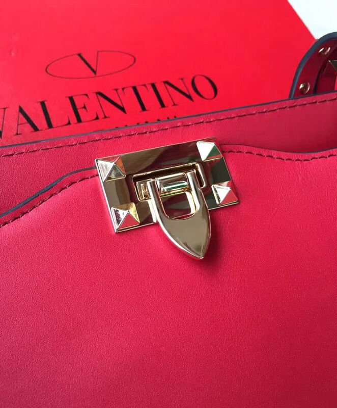 Valentino Large Rockstud Tote Red - Image 7
