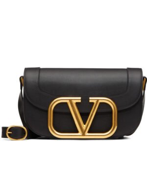 Valentino Garavani Supervee Calfskin Crossbody Bag Black