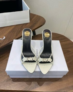 Saint Laurent YSL Logo Women's Heels Sandals