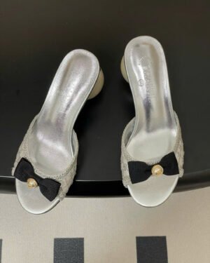 Chanel Coco Double C Logo Ribbon Women's Sandals