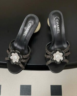 Chanel Coco Double C Logo Flower Women's Sandals