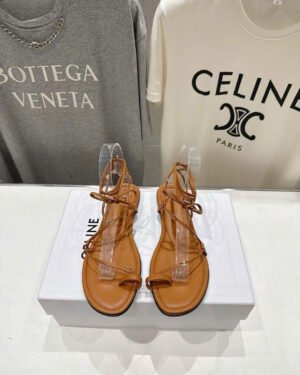 Celine Proenza Schouler Coil Ankle-Tie Leather Sandals