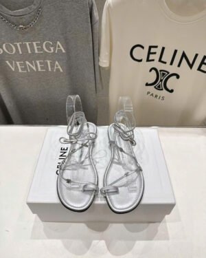 Celine Proenza Schouler Coil Ankle-Tie Leather Sandals