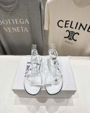 Celine Proenza Schouler Coil Ankle-Tie Leather Sandals