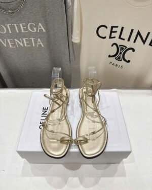 Celine Proenza Schouler Coil Ankle-Tie Leather Sandals