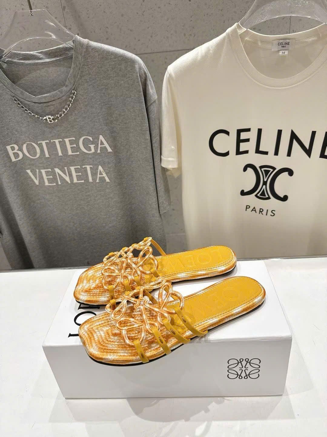 Loewe Petal Anagram Slide Embroidered Canvas - Image 3