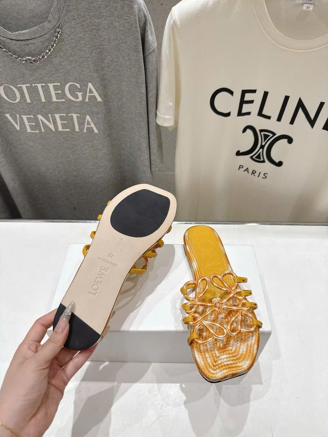 Loewe Petal Anagram Slide Embroidered Canvas - Image 5