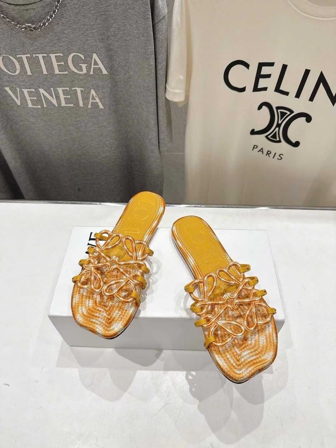 Loewe Petal Anagram Slide Embroidered Canvas - Image 9